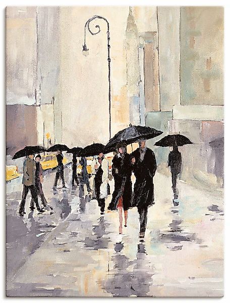 Artland Wandbild »Stadt im Regen« Gruppen & Familien 1 Stk. tlg. als Leinwa günstig online kaufen