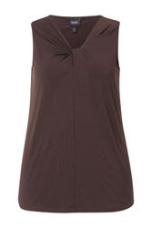 Ulla Popken Longtop Top drapiert V-Ausschnitt günstig online kaufen