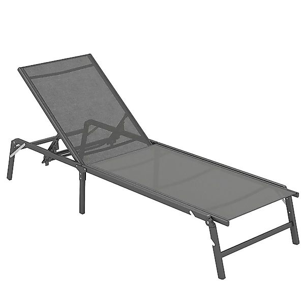 Costway Sonnenliege Klappbar mit 5 Verstellbaren Rückenlehnen Grau günstig online kaufen