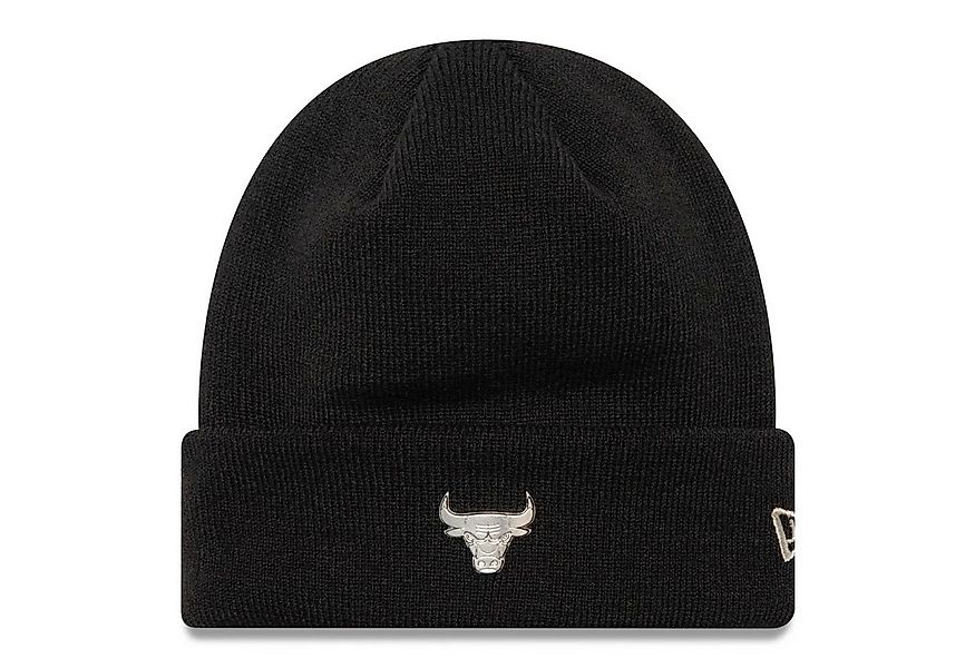 New Era Baseball Cap Chicago Bulls Metallic Pin Cuff Knit Beanie - Black günstig online kaufen