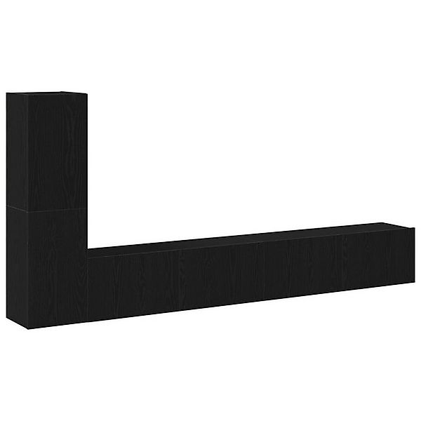 vidaXL TV-Schrank 3-teiliges TV-Schrank-Set Wandmontage Schwarzes Eichenhol günstig online kaufen