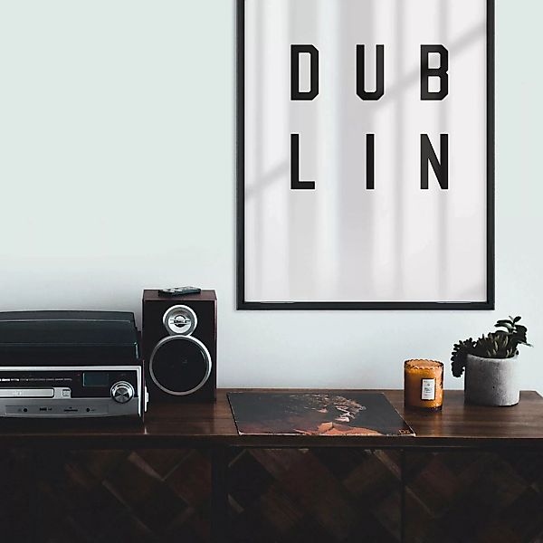 Wall-Art Poster "Typographie Dublin Schriftzug" günstig online kaufen