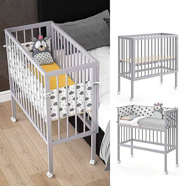 VitaliSpa® Beistellbett Sophie, Grau, 40 x günstig online kaufen