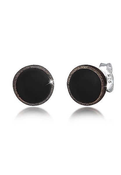 Kuzzoi Paar Ohrstecker Basic Kreis Geo Emaille Schmuck Geschenk 925 Silber, günstig online kaufen