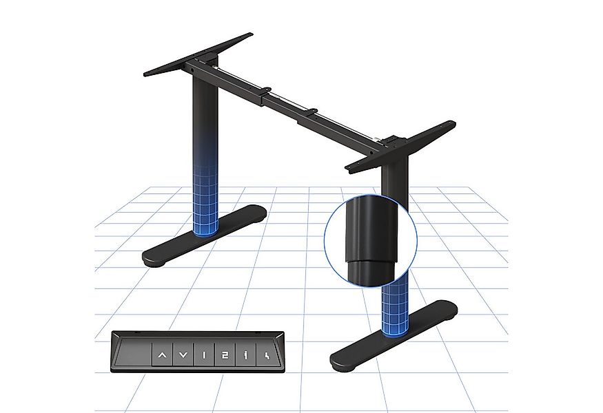 FLEXISPOT Schreibtisch Elektrisch höhenverstellbares Tischgestell, Schwarz/ günstig online kaufen