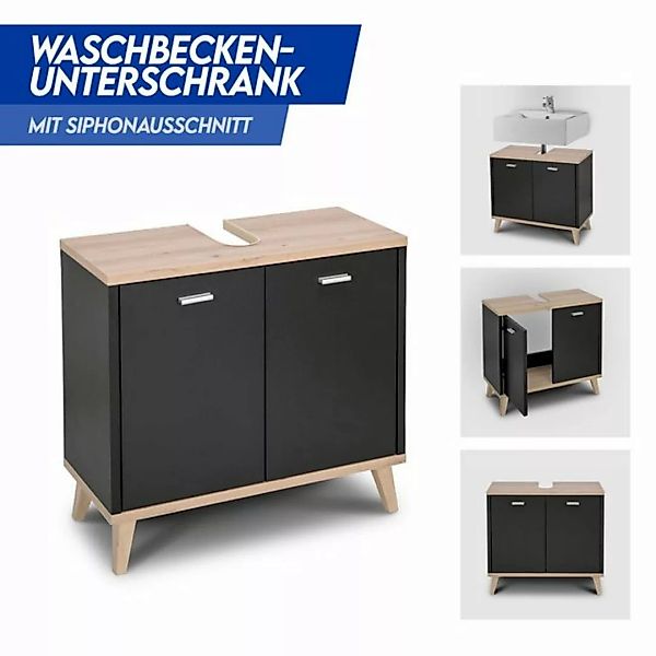 DM-Handel Waschbeckenunterschrank Unterschrank Badschrank (60,4 x 28 x 55 c günstig online kaufen