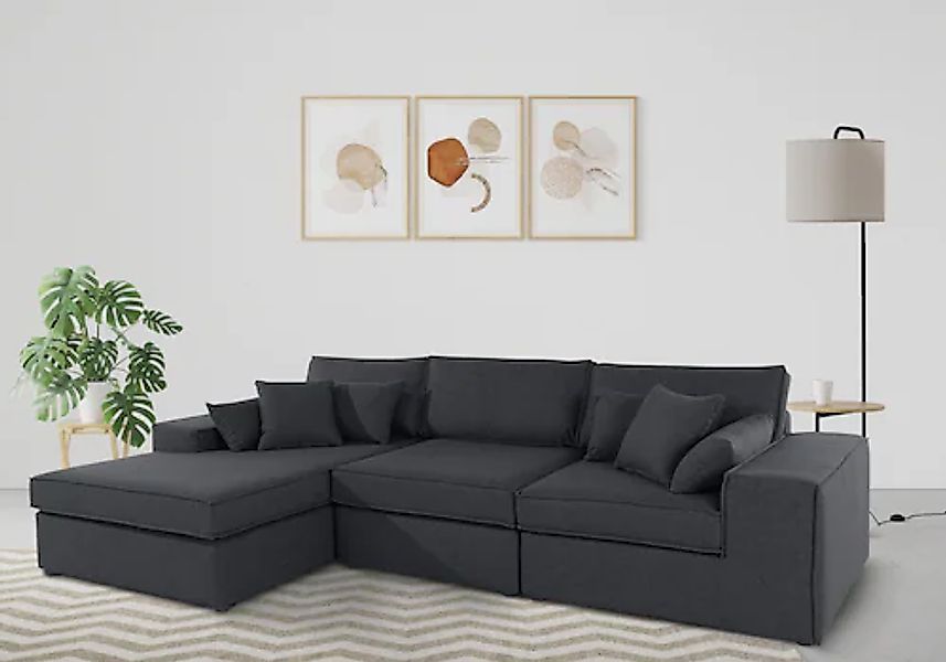 OTTO home Ecksofa »Florid L-Form« 3 Teile, bestehend aus Modulen, viele Bez günstig online kaufen