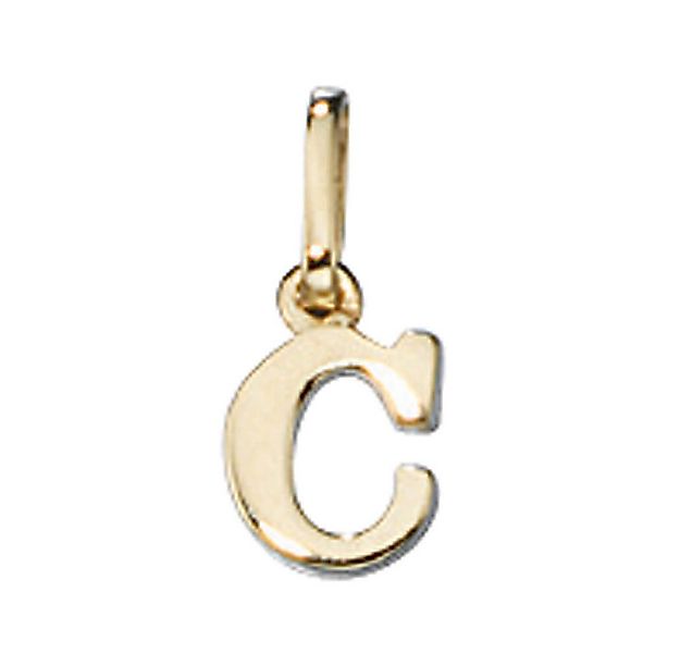 Schmuck Krone Kettenanhänger Anhänger Buchstabe 'C' aus 333 Gold, Gold 333 günstig online kaufen