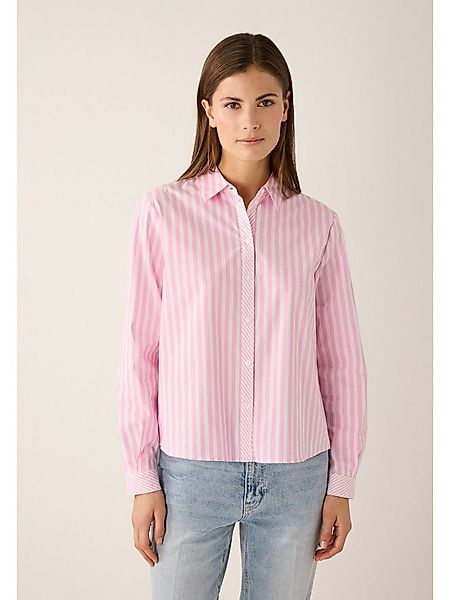 MORE&MORE Langarmbluse kurze, kastige Langarmbluse, gestreift günstig online kaufen