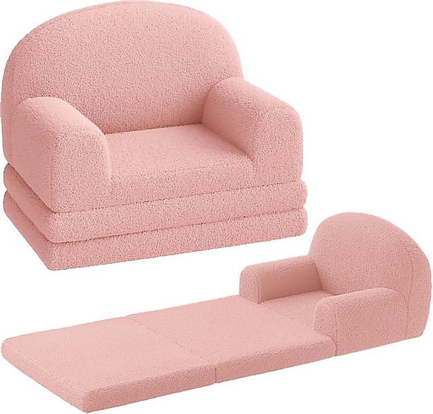 GarveeMore Kindersofa 2-in-1 Schlafsofa Sofabett Klappsofa für Kinder aus T günstig online kaufen
