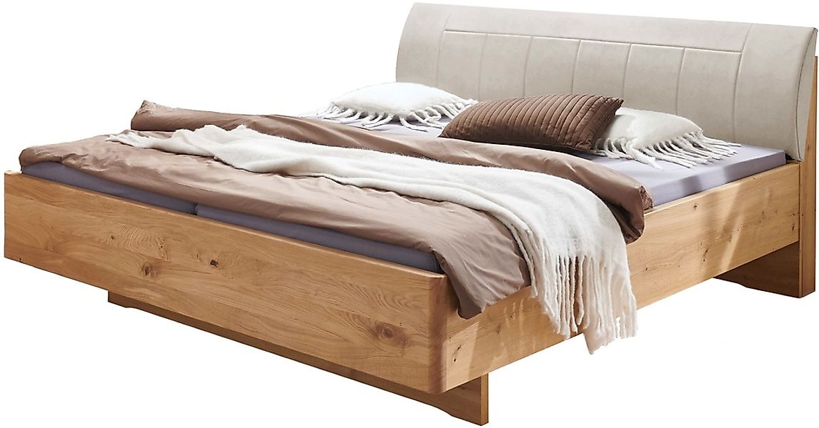 WIEMANN Holzbett "Cardiff, Bettgestell, Bettrahmen, teilmassiv, mit Polster günstig online kaufen