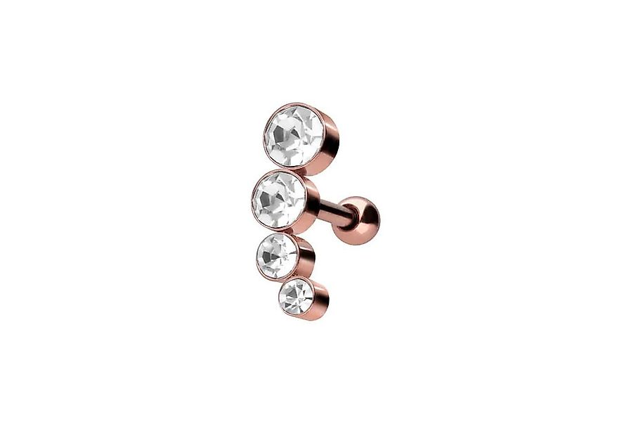 PIERCINGLINE Piercing-Set Chirurgenstahl Ohrpiercing 4 KRISTALLE (Mini-Barb günstig online kaufen