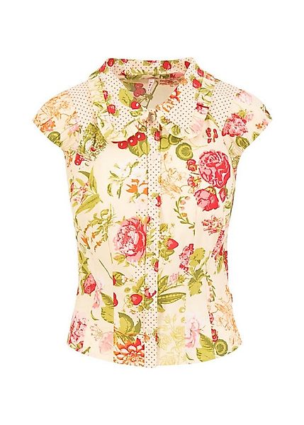 Blutsgeschwister Hemdbluse - Damen Bluse mit Blumenmuster - Kurzarm Blusent günstig online kaufen