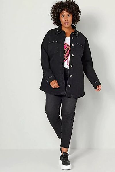Angel of Style Jackenblazer Jeansjacke Regular Fit Ziernieten Hemdkragen günstig online kaufen