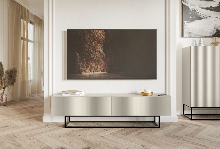 Selsey TV-Schrank VELDIO mit Lamellenfronten und günstig online kaufen