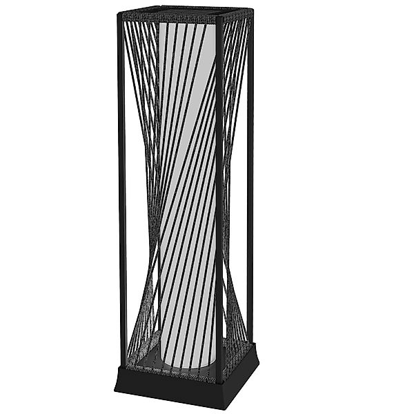 Outsunny Solar Stehlampe Rattan mit Lichtsensor 25 LEDs Solarlampen im Boho günstig online kaufen