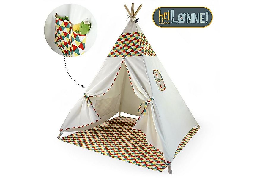 Hej Lønne Tipi-Zelt Tipi Zelt für Kinder farbige Bemusterung Kinderzel, (6e günstig online kaufen