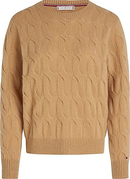 Tommy Hilfiger Strickpullover "SOFT WOOL CABLE C-NK", mit Zopfmuster, aus r günstig online kaufen