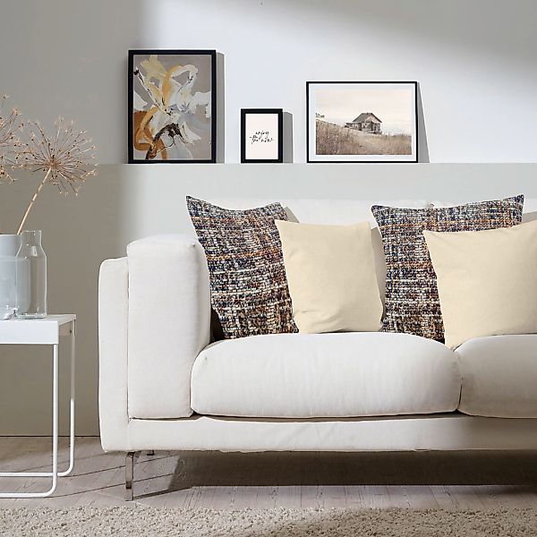 APELT Kissenhülle "Chalet" Rückseite Strukturuni / Wendekissen günstig online kaufen