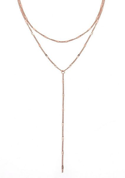 Hey Happiness Y-Kette Zweireihiges Collier, Elegante Layer Kette Damen Edel günstig online kaufen