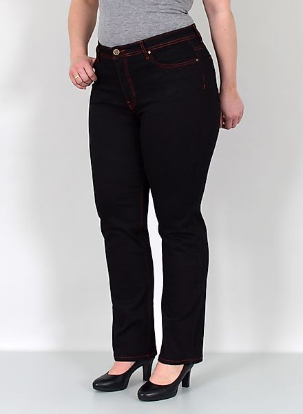 ESRA Straight-Jeans Damen Jeanshose Gerader Schnitt günstig online kaufen
