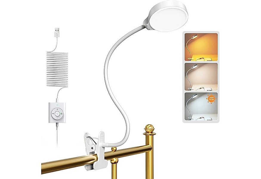 KINSI Klemmleuchten Leselampe Buch, Leichtes Buchlicht, Bett-Leselampe, LED günstig online kaufen