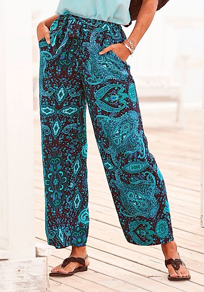 Vivance Palazzohose und Paisleyprint, elastischer Bund, Schlupfhose, Stoffh günstig online kaufen