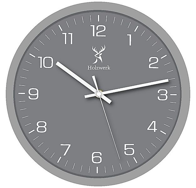 Holzwerk Wanduhr Designer Loft Holz Quarz Wand Uhr (Nahezu lautloses Uhrwer günstig online kaufen