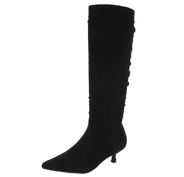 Ital-Design Elegante Stiefel mit Raffung für Damen im Alltag Stiefel (90515 günstig online kaufen