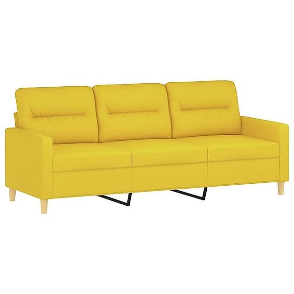 vidaXL Sofa, 3-Sitzer-Sofa Hellgelb 180 cm Stoff günstig online kaufen