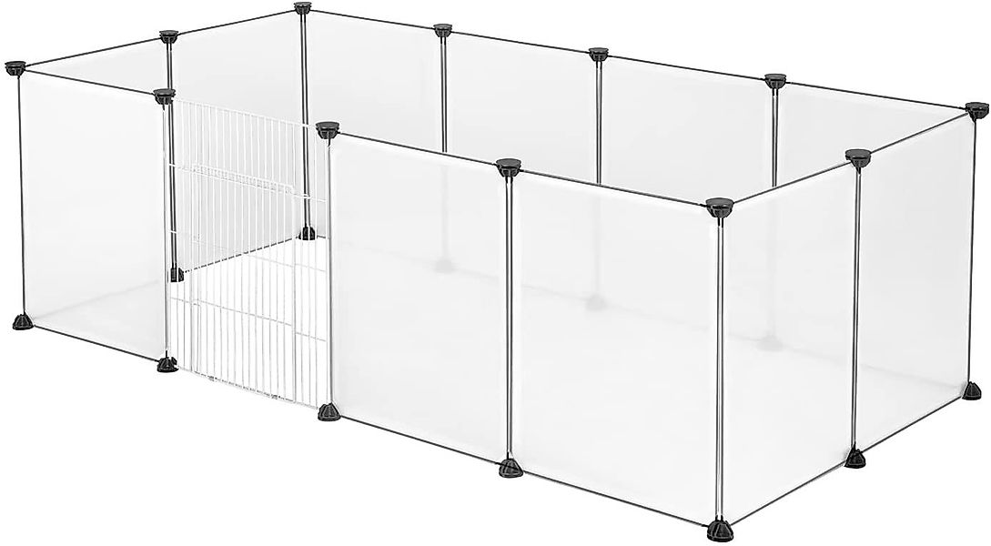 EUGAD Kleintierkäfig, Freigehege inkl. Tür Verformbar Erhöhbar, 145x46x75cm günstig online kaufen