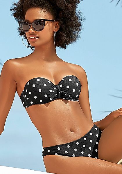 LASCANA Bügel-Bandeau-Bikini-Top Powder, aus Piqué-Strukturware günstig online kaufen