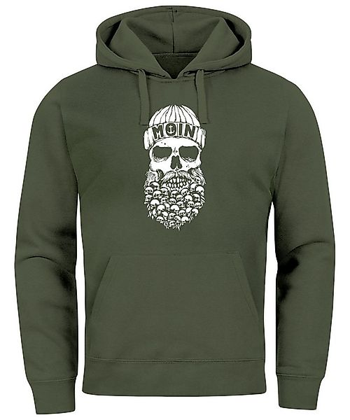 Neverless Hoodie Hoodie Herren Totenkopf Nordisch Moin Hamburg Dialekt Skul günstig online kaufen