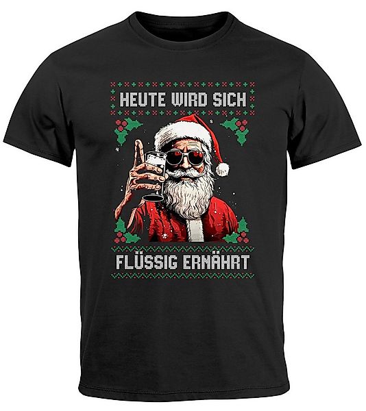 MoonWorks Print-Shirt Herren T-Shirt Weihnachten Spruch lustig Heute wird s günstig online kaufen
