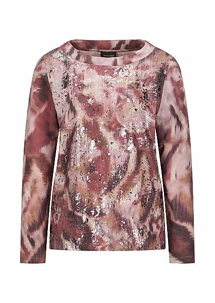 GOLDNER Print-Shirt "Kurzgröße Sweatshirt in Metallic-Optik" günstig online kaufen