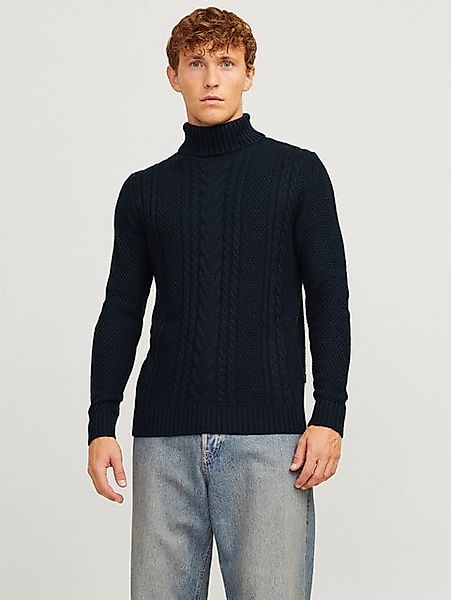 Jack & Jones Rollkragenpullover JJCRAIG KNIT ROLL NECK AW24 mit Zopfmuster günstig online kaufen