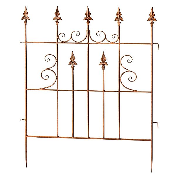 Kobolo Gartenstecker PALISADE Zaun Zaunfeld Rankhilfe Rostoptik 77x100 cm günstig online kaufen