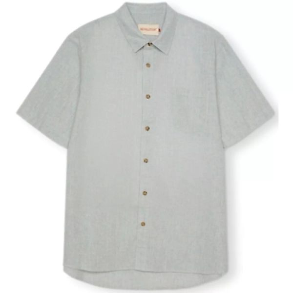 Revolution  Hemdbluse Loose Shirt S/S - Blue günstig online kaufen