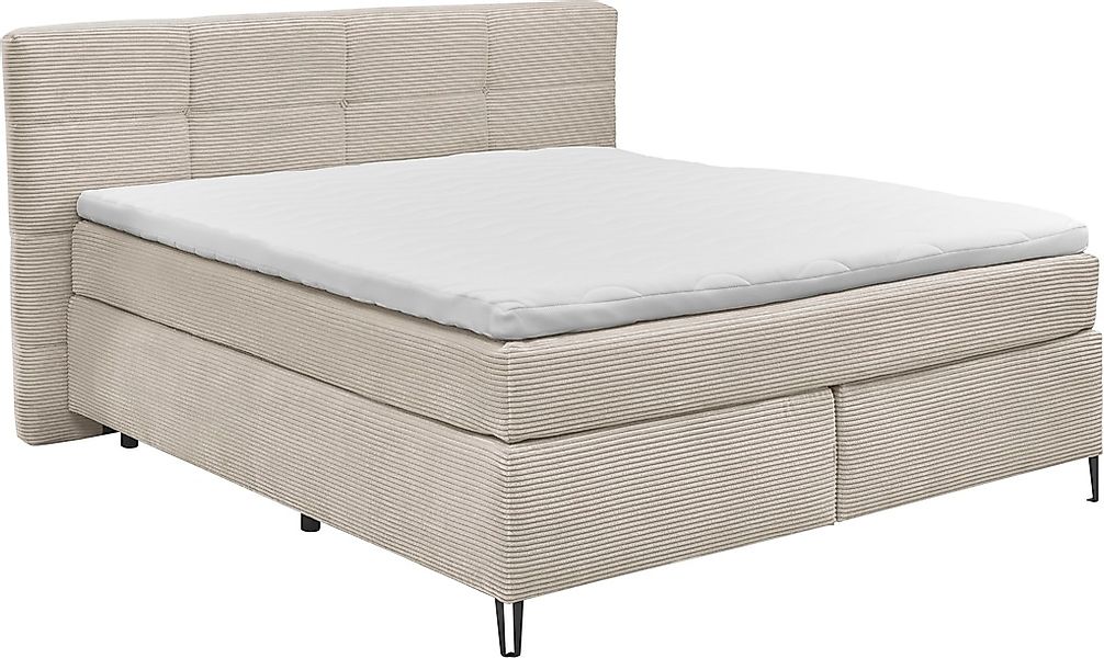 set one by Musterring Boxspringbett "Fairfield" mit Metallfuß schwarz, Wend günstig online kaufen