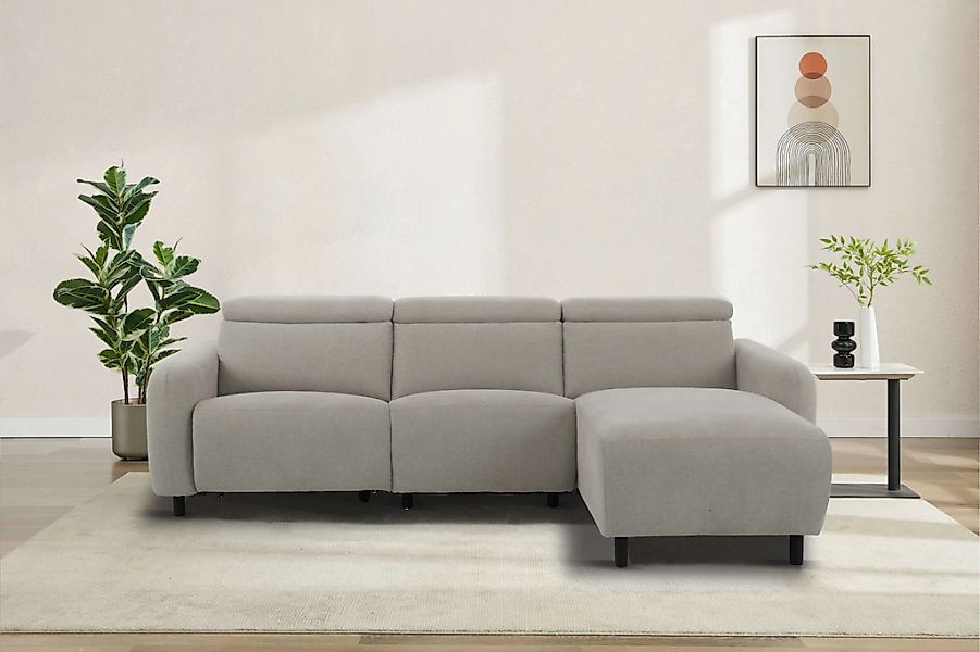 OTTO home Ecksofa "SKAANE Struktur, L-Form, 274 cm, manuelle/elektrische Re günstig online kaufen
