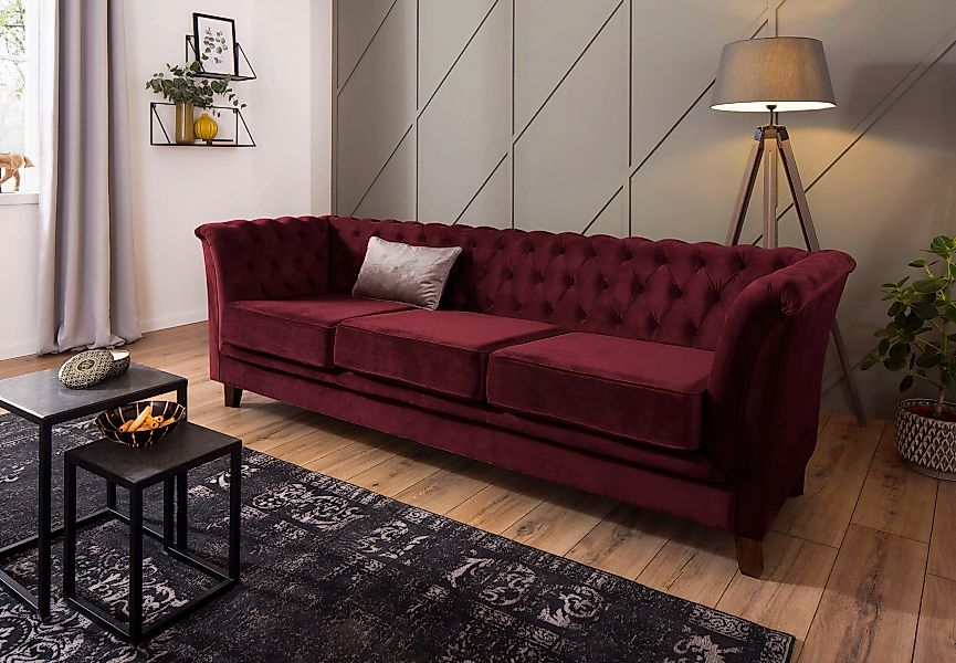 Home affaire Chesterfield-Sofa "Dover", aufwändige Knopfheftung in Chesterf günstig online kaufen