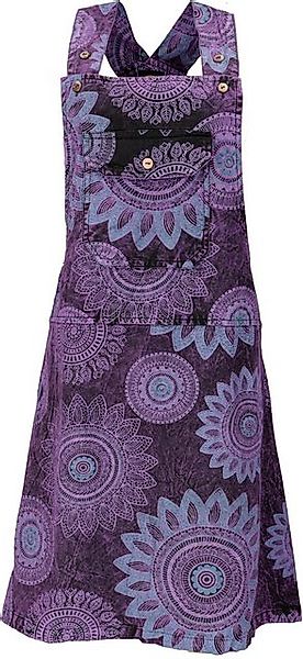 Guru-Shop Minirock Boho Latzrock, Trägerkleid, Latzkleid - lila alternative günstig online kaufen