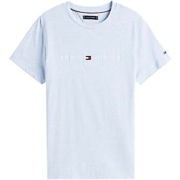 Tommy Hilfiger  T-Shirt Slim Logo Embroidery T-Shirt Heathered Blue günstig online kaufen