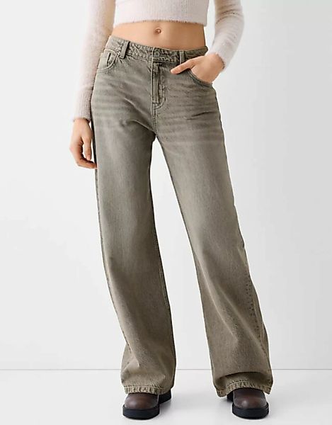 Bershka Baggy-Jeans Bskteen 32 Grau günstig online kaufen