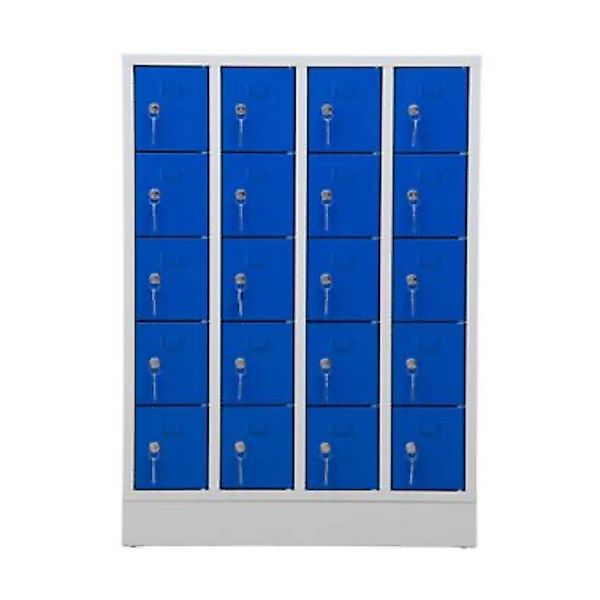 PROREGAL Schließfachschrank Seagull 20 Fächer HxBxT 110 x 80 x 15 cm Grau-B günstig online kaufen