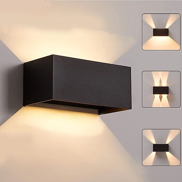 oyajia Außen-Wandleuchte Modern Quader LED Wandlampe günstig online kaufen