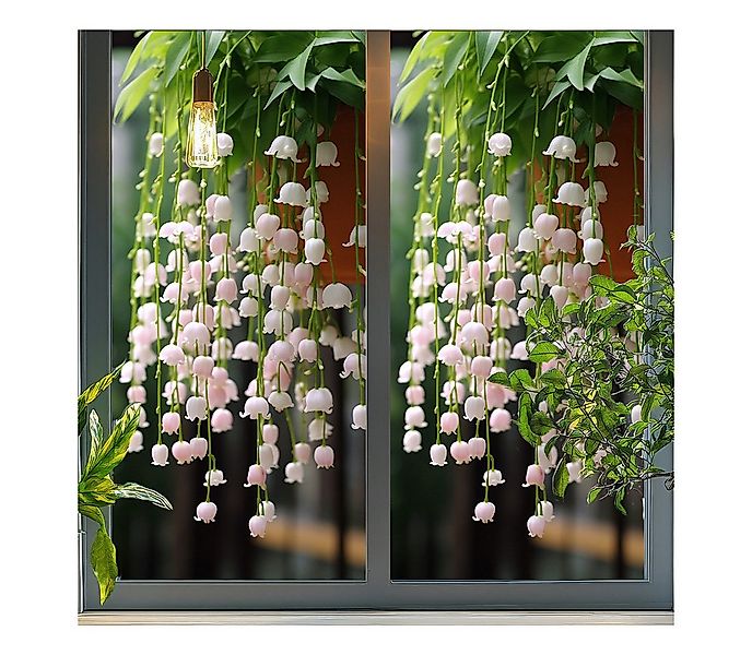 Coonoor Fenstersticker Herabfallende grüne Blätter Fensterfolie, dekorative günstig online kaufen