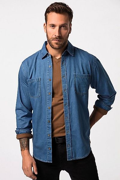 JP1880 Businesshemd Jeanshemd Langarm Kentkragen Modern Fit günstig online kaufen