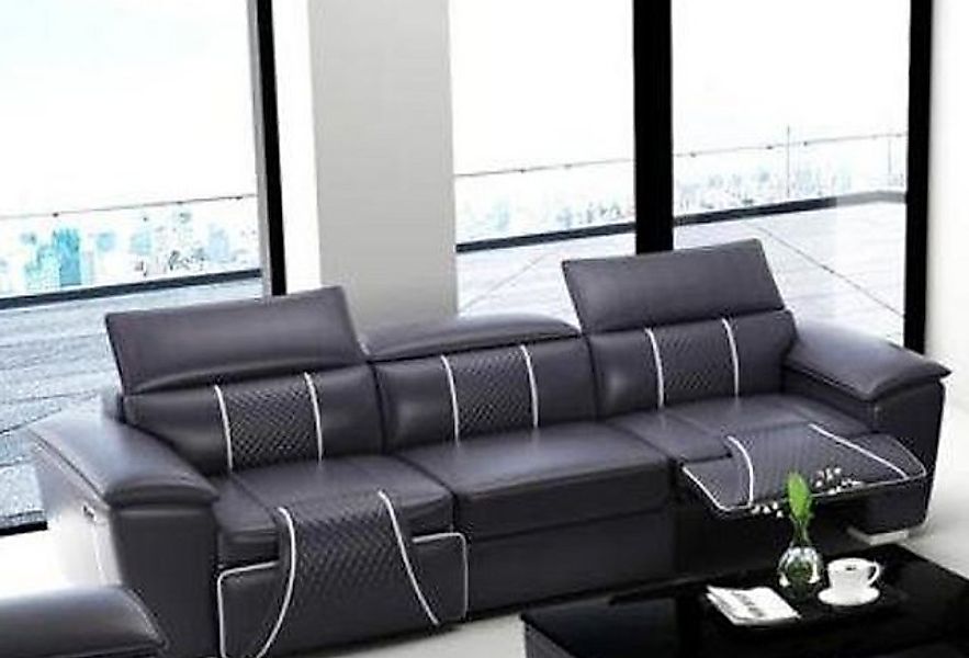 JVmoebel Sofa Multifunktions Couch Relax Sofa Leder Polster Couchen Dreisit günstig online kaufen