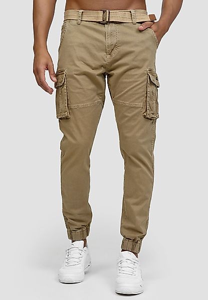 Indicode Cargohose Herren Kerr Cargo Hose Herrenhose aus elastischer Baumwo günstig online kaufen
